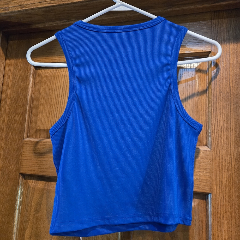 SHEIN Blue Fitted Crop Tank Top - Picture 8 of 9
